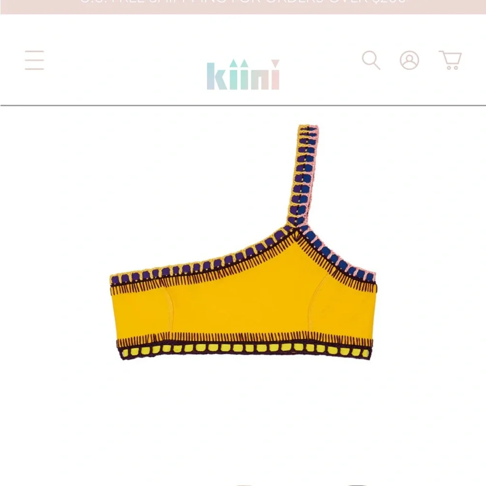 KIINI Blue and Yellow Bikini with Purple Trim - Picture 5 of 9